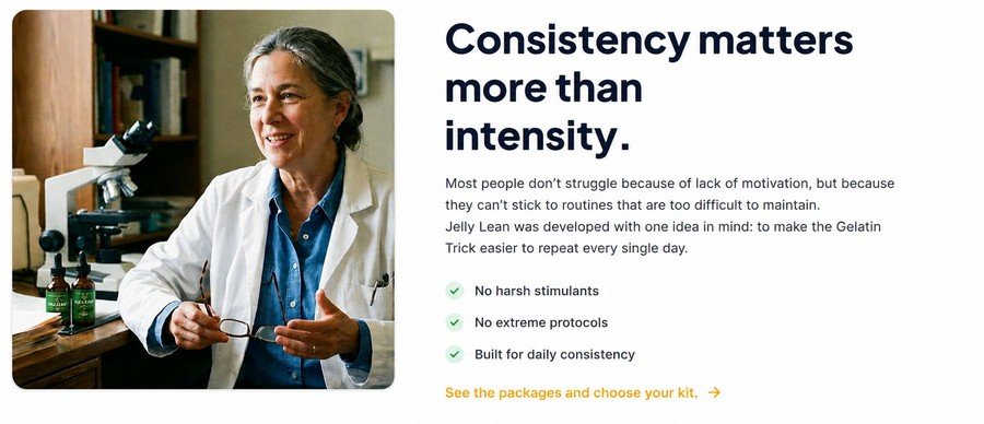 Consistency matters more than intensity — Jelly Lean Science